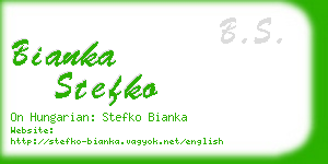 bianka stefko business card